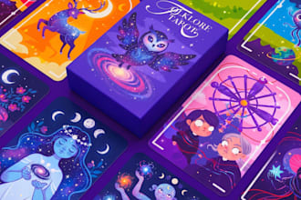 design tarot cards, tarot decks, tarot card template and card box