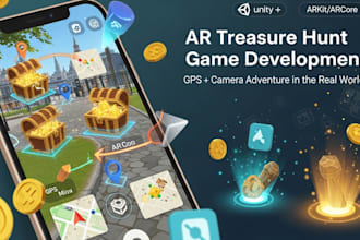 develop an ar treasure hunt adventure game for ios and android