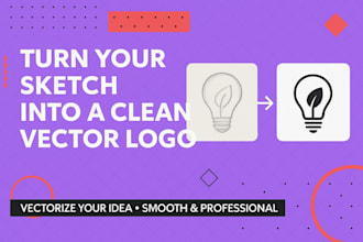 turn sketch into vector logo