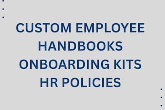 create professional employee handbooks, onboarding kits, and HR policies