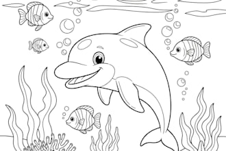 create easy coloring book for children