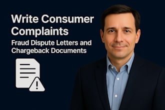 write consumer complaints fraud dispute letters and chargeback documents