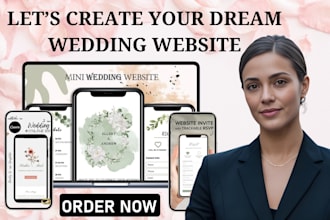 design wedding invitation website canva website rsvp, save to date, signage
