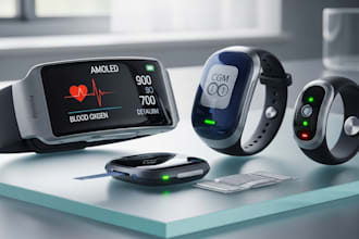 wearable health device with pcb firmware, watches, fitness bands, esp32 sensors