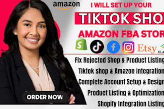 setup optimize your tiktok shop, amazon fba store sales with winning products