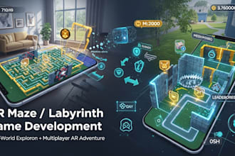 develop ar multiplayer maze or labyrinth game for events kids and entertainment