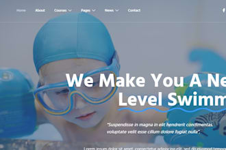 build wix swimming coach website aquatic pool training coach instructor website
