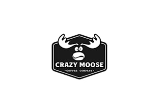 design unique crazy moose logo