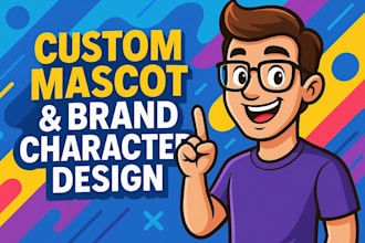 design a custom mascot or brand character in clean vector