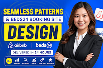 do seamless patterns and beds24 booking site design delivered in 24 hours airbnb