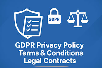 do gdpr privacy policy, terms and conditions, legal contracts, terms of service