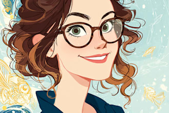 create a disney cartoon illustration