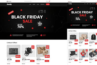 black friday shopify, tiktok and facebook store redesign for high sales