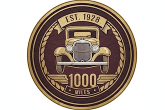 design a stylish vintage car logo for your brand