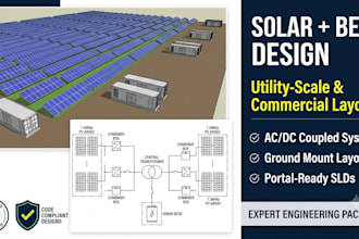 do solar design and ac dc coupled bess ground mount layout