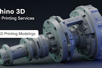 design professional cad and industrial product 3d model for 3d printing in rhino