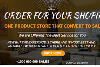 build a high zipify converting one product shopify store with winning product