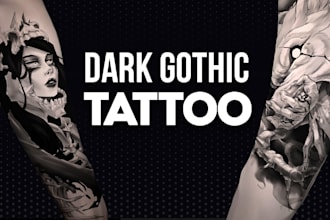 design a dark gothic tattoo for you