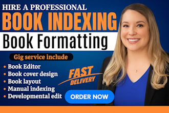 do ebook typesetting, book indexing, book page layout design, book formatting