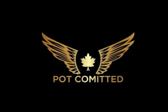 design e sports game and pot committed logo