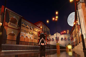 build realistic roblox rp city map, themed roblox game world with high details