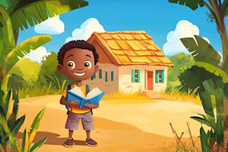 make children book illustration and children book cover