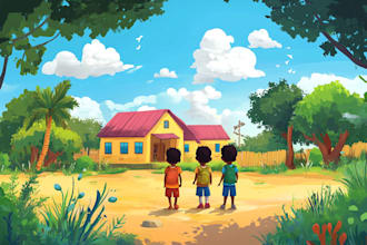 create children book cover and children book illustrations