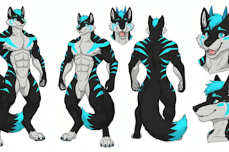 create fursona furry reference sheet furry ref sheet commission anime ref sheet