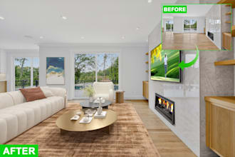 add the furniture for your empty room with virtual staging
