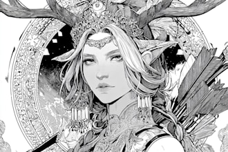 create custom line art illustrations from your ideas