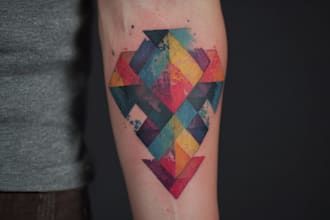 make a geometric tattoo design