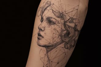 draw minimalist tattoo or line art design with my style