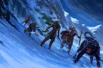 draw a illustration dnd character art