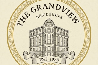 design a unique vintage apartment logo for your brand