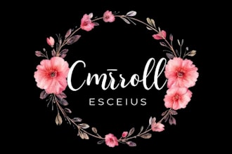 design modern watercolor feminine logo