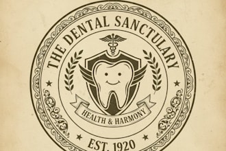 design a unique vintage dental logo for your practice