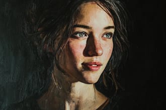 paint an acrylic painting portrait for you