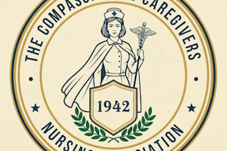 design a unique vintage nurse logo for your brand