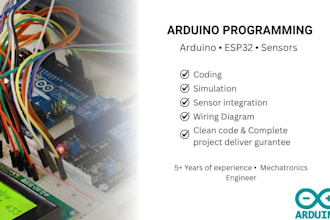 do arduino, esp32 coding, sensors integration and projects