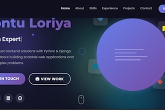 develop a professional website using django and python