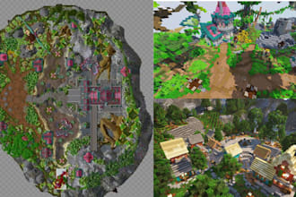 build minecraft maps, structures, lobbies spawns for java and bedrock