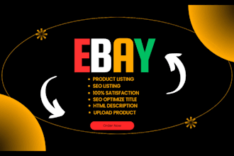 do ebay listing with seo, product upload, ebay lister