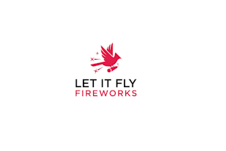 design seeking fun cardinal tail family fireworks stand logo