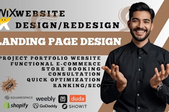 design, redesign your wix website, build pages, ecommerce store and wix setup