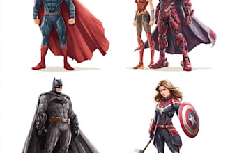 create superhero cartoon character