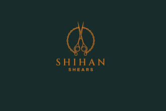 design luxury hair shears equal appeal men women logo