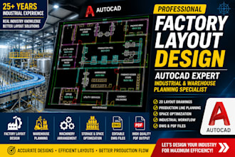 create professional autocad factory and warehouse layouts