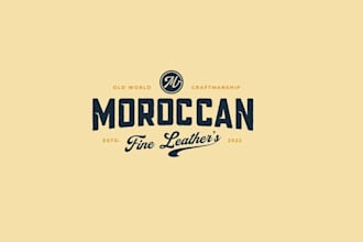design old world leather products logo