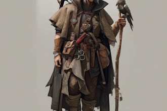 fantasy character and dnd character illustration