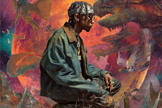 design a trendy album cover or single cover art